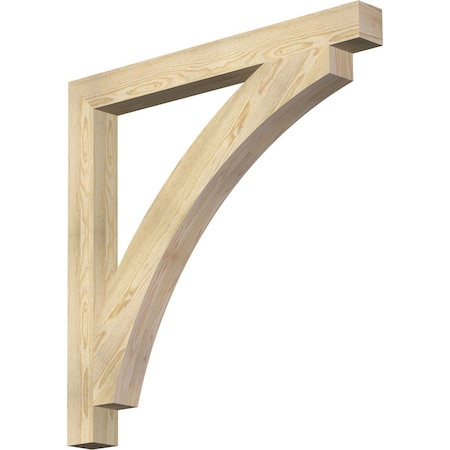 Ekena Millwork Thorton Block Rough Sawn Bracket, Douglas Fir, 4"W x 42"D x 42"H BKT04X42X42THR05RDF